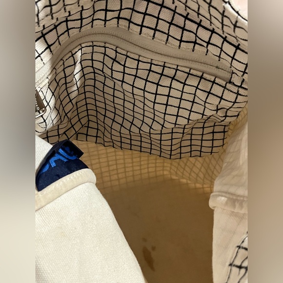 BAGGU Duck Tote Bag Grid Natural Snap Closure Canvas Adjustable Strap Gorpcore - Picture 6 of 6